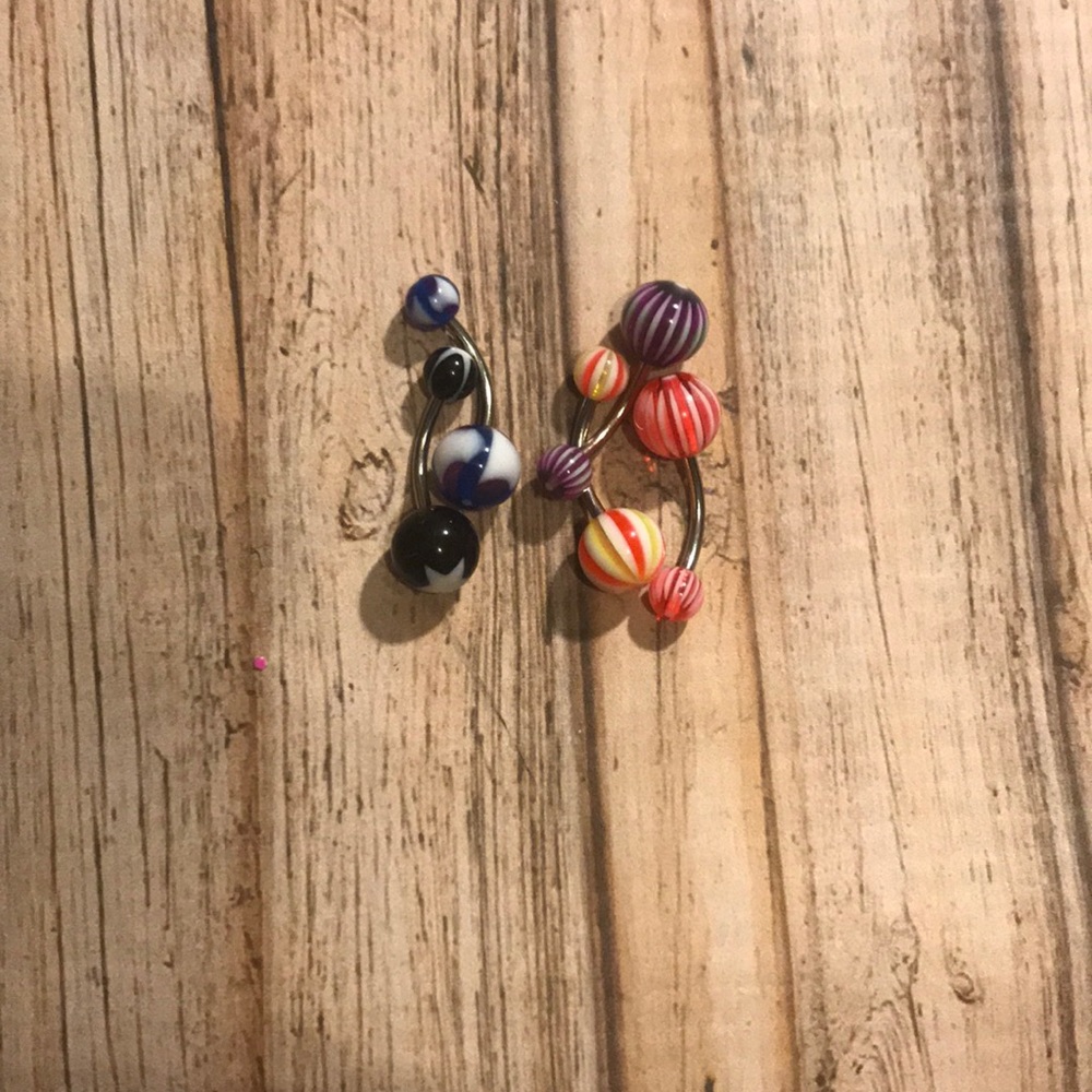 Lot of 5 bellybutton rings